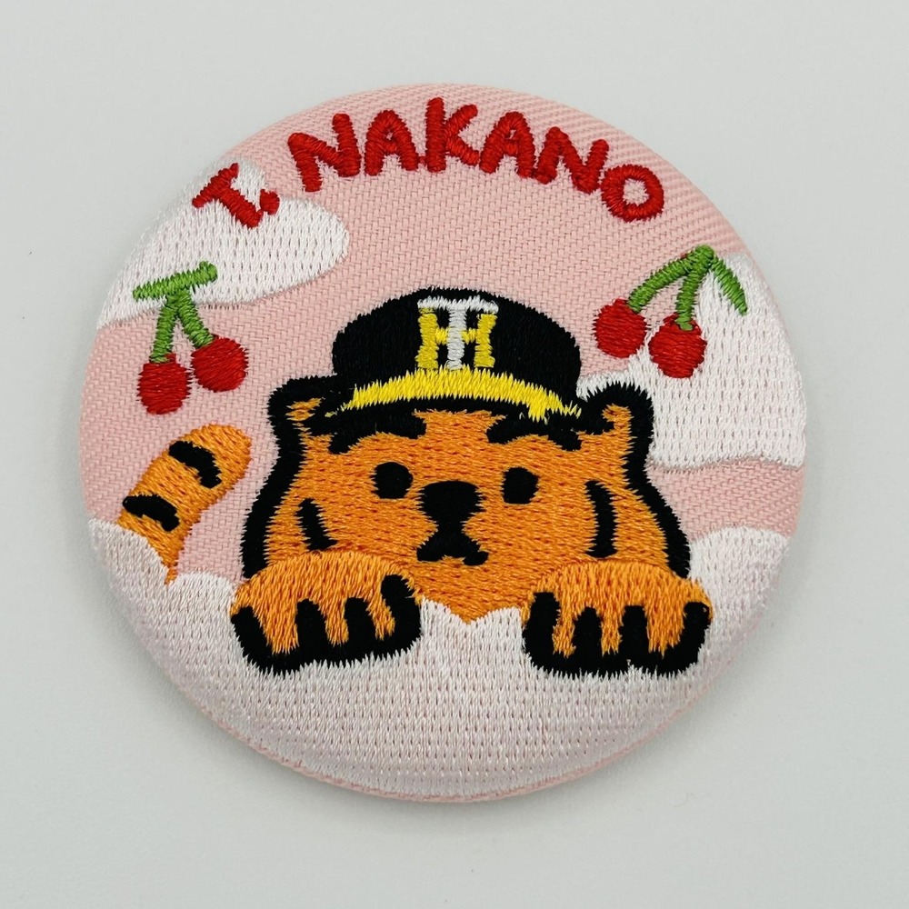 Hanshin Tigers Pin Pink Japan NPB Baseball Button Osaka T Nakano Muziktiger